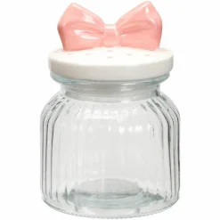 Szklany słoik do przechowywania z ozdobną pokrywką 680 ml * HowHomely Outlet