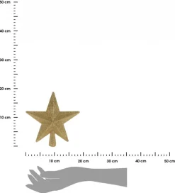 Szpic na choinkę złota gwiazda 19 cm * Clearance