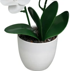 Sztuczna podwójna orchidea ORCHID PURE WHITE w doniczce 39 cm