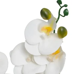 Sztuczna podwójna orchidea ORCHID PURE WHITE w doniczce 39 cm