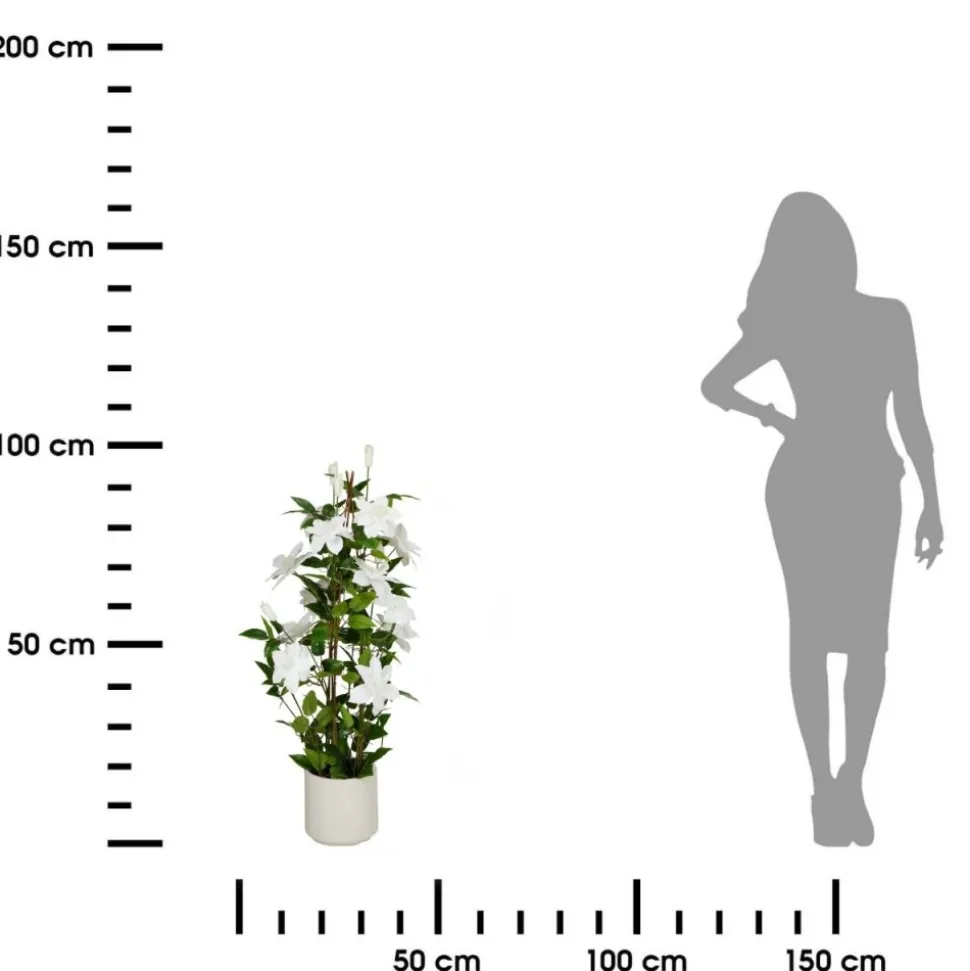 Sztuczne drzewko clematis biały 98 cm w doniczce