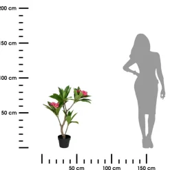 Sztuczne drzewko frangipani różowa 90 cm w doniczce