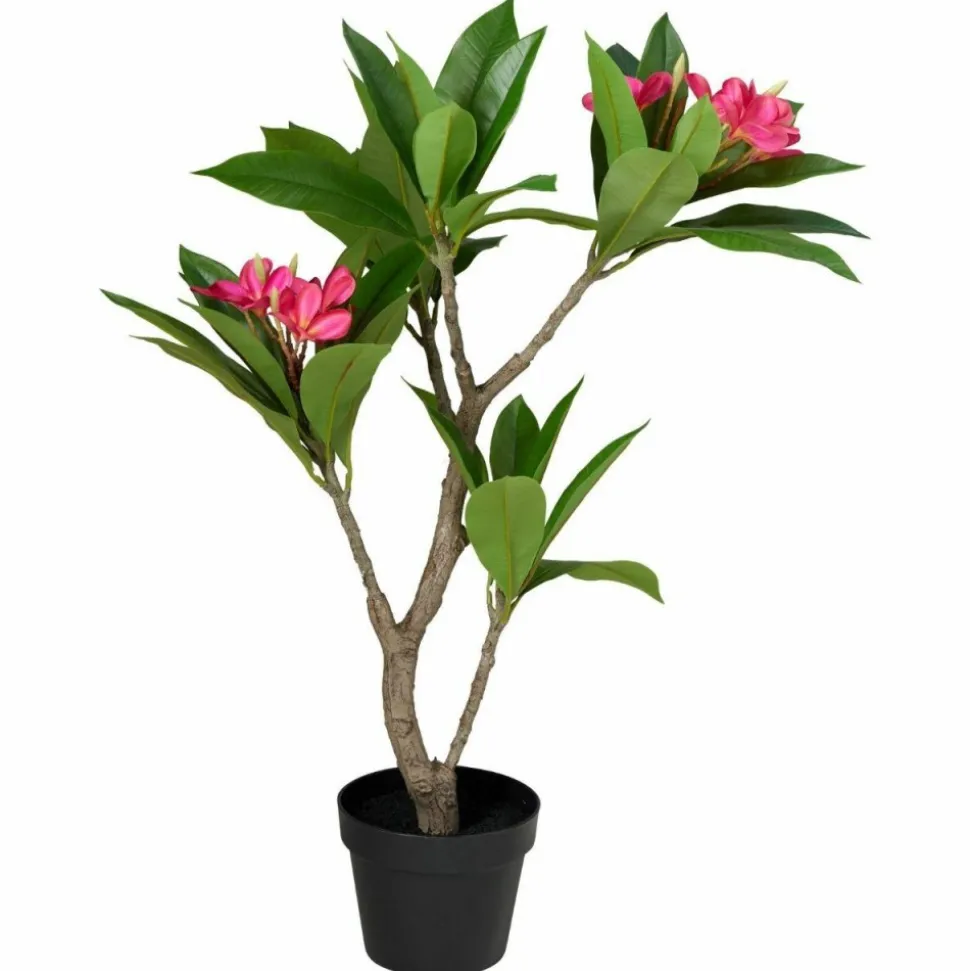 Sztuczne drzewko frangipani różowa 90 cm w doniczce