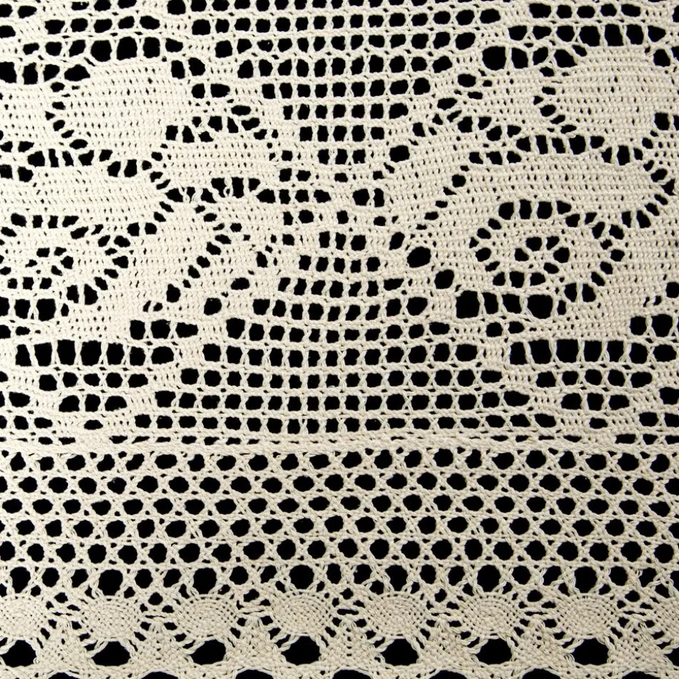 Szydełkowy obrus ROSALY 85x85 cm beżowy