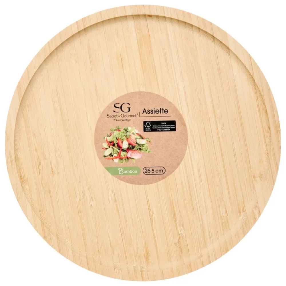 Taca bambusowa o średnicy 26,5 cm Mordi * Secret de Gourmet Discount