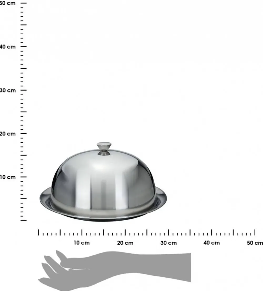 Taca ze stali nierdzewnej z pokrywą 30 cm * Excellent Houseware Discount