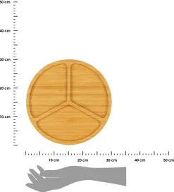 Talerz bambusowy z przegródkami średnica 30 cm