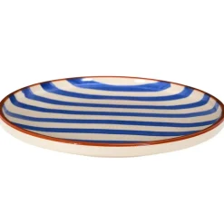 Talerz deserowy Dolce Vita 20 cm niebieskie pasy