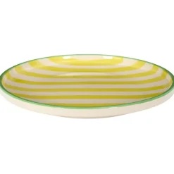 Talerz deserowy Dolce Vita 20 cm żółte pasy
