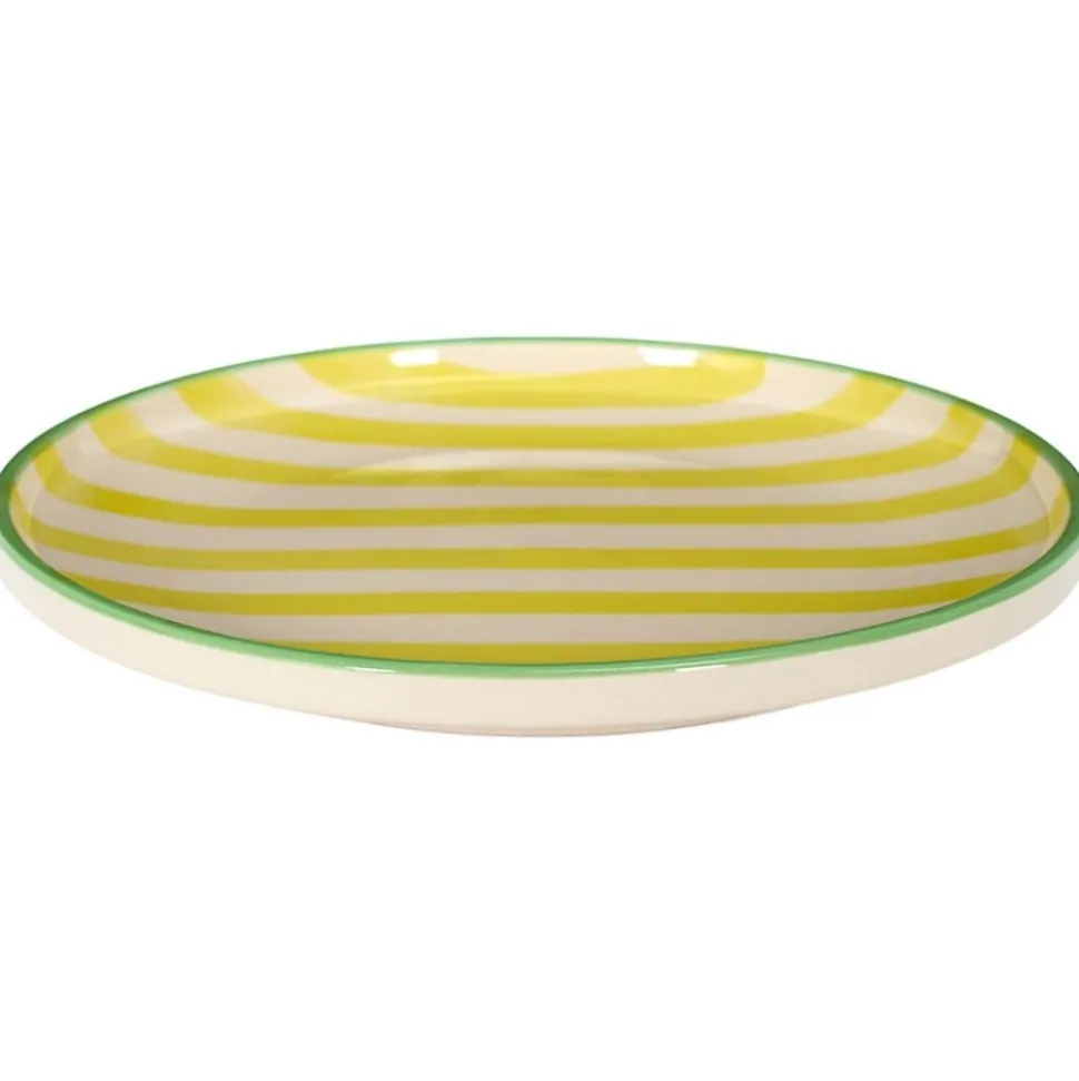 Talerz deserowy Dolce Vita 20 cm żółte pasy