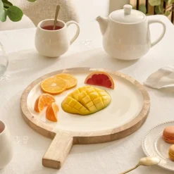 Talerz do serwowania Inaya Mango 40x30 cm biały