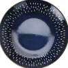 Talerz płytki obiadowy ciemnoniebieski 21 cm