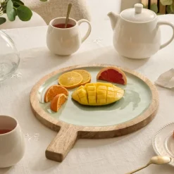 Talerz do serwowania Inaya Mango 40x30 cm zielony * Secret de Gourmet Online