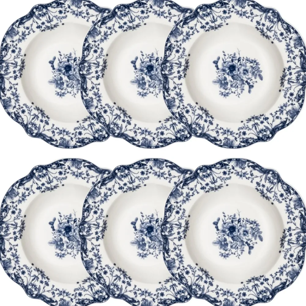 Talerze głębokie 22 cm 6 szt. Reverie Blue * Estia Hot