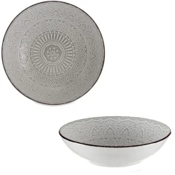 Talerz głęboki 20 cm MANDALA szary * VESSIA Hot
