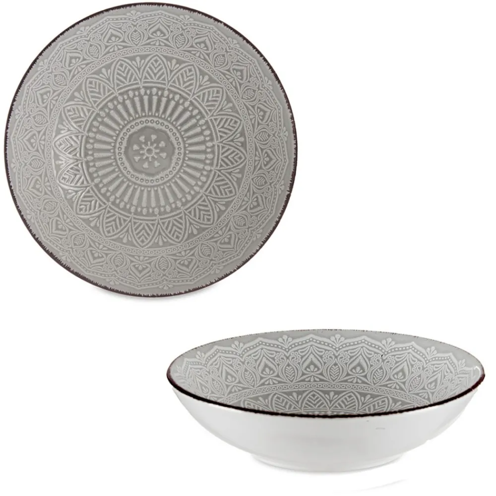 Talerz głęboki 20 cm MANDALA szary * VESSIA Hot