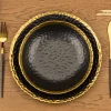 Talerz głęboki Kati Black Gold 21 cm * HowHomely Best