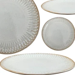 Talerz obiadowy ceramiczny szary Grau 21x21 cm * Exner GmbH Online