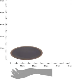 Talerz obiadowy Clay brązowy 26,5cm * Siaki Collection Best