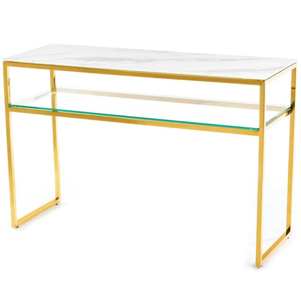 Toaletka Natia Gold White 120 cm