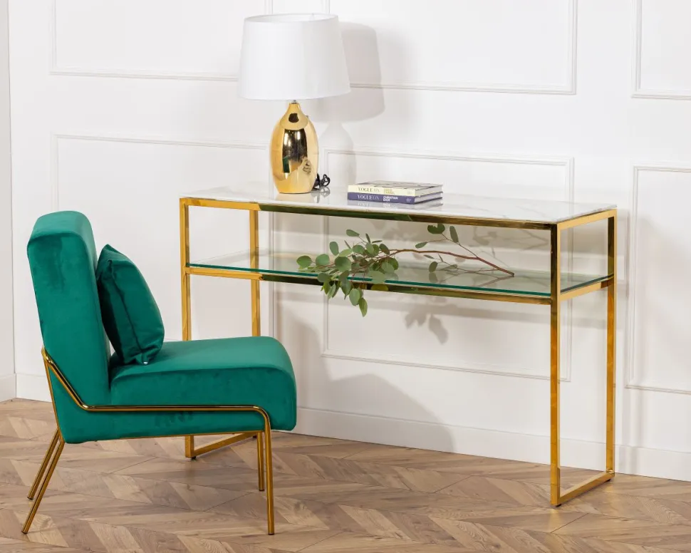 Toaletka Natia Gold White 120 cm