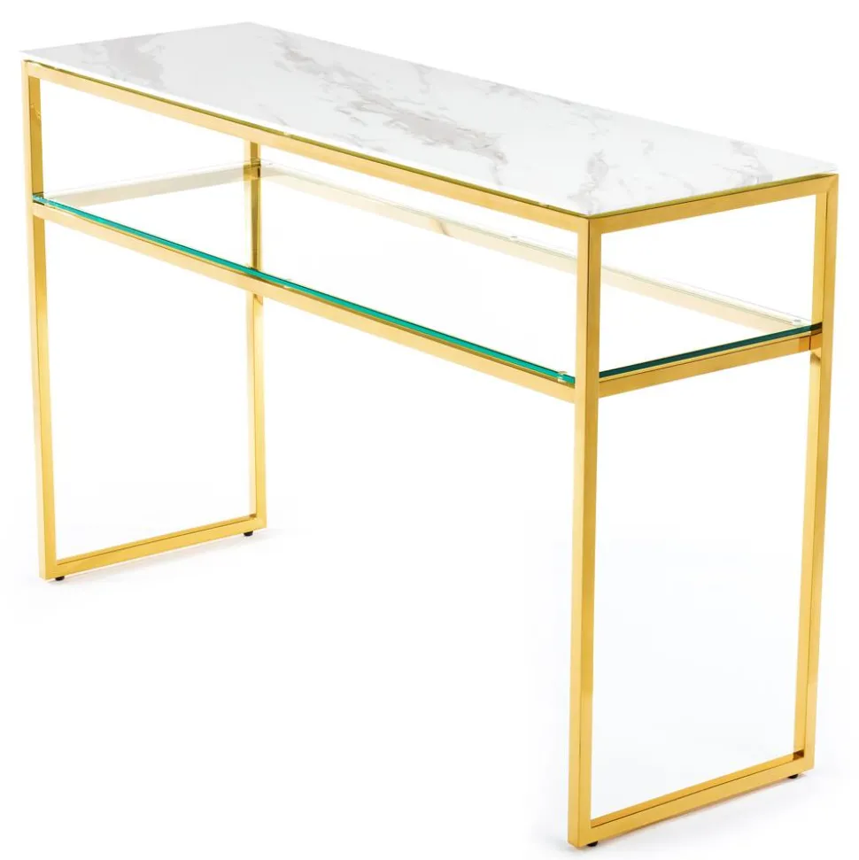 Toaletka Natia Gold White 120 cm