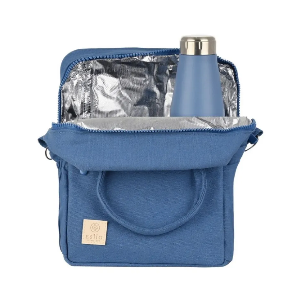 Torba na lunch z paskiem 7 L Denim Blue
