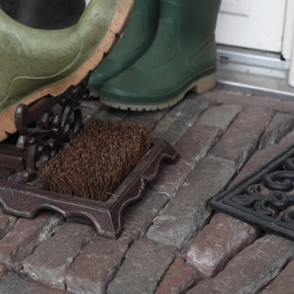 Tradycyjna skrobaczka do butów ze szczotką * Esschert Design Online