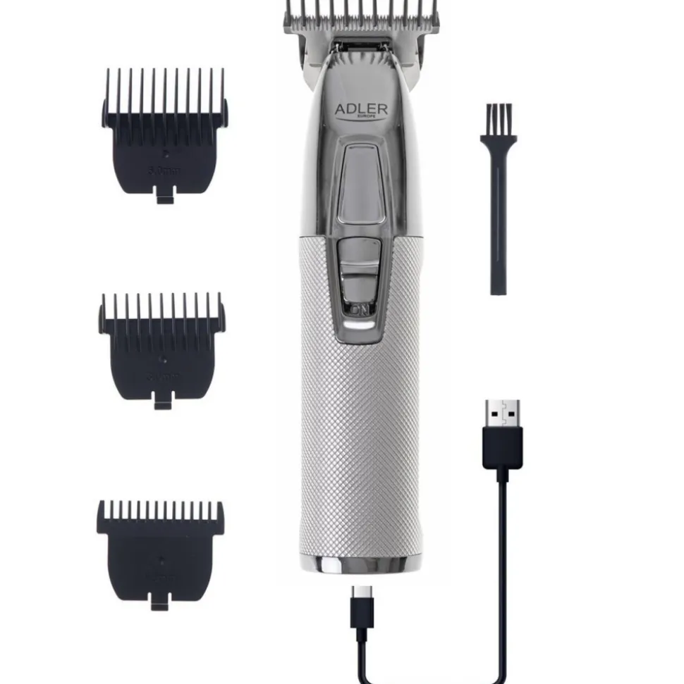 Trymer ADLER AD 2836s srebrny USB