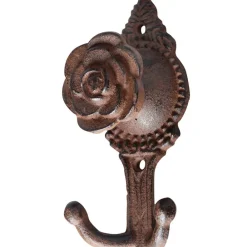 Uchwyt żeliwny rustykalny róża 13,9 cm * Esschert Design Discount