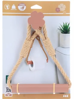 Uchwyt na papier toaletowy FLOWER blush róż * TENDANCE