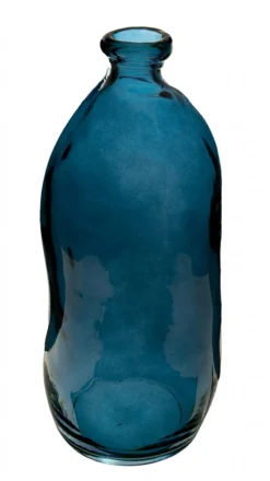 Wazon szklany Jeanne Blue z recyklingu