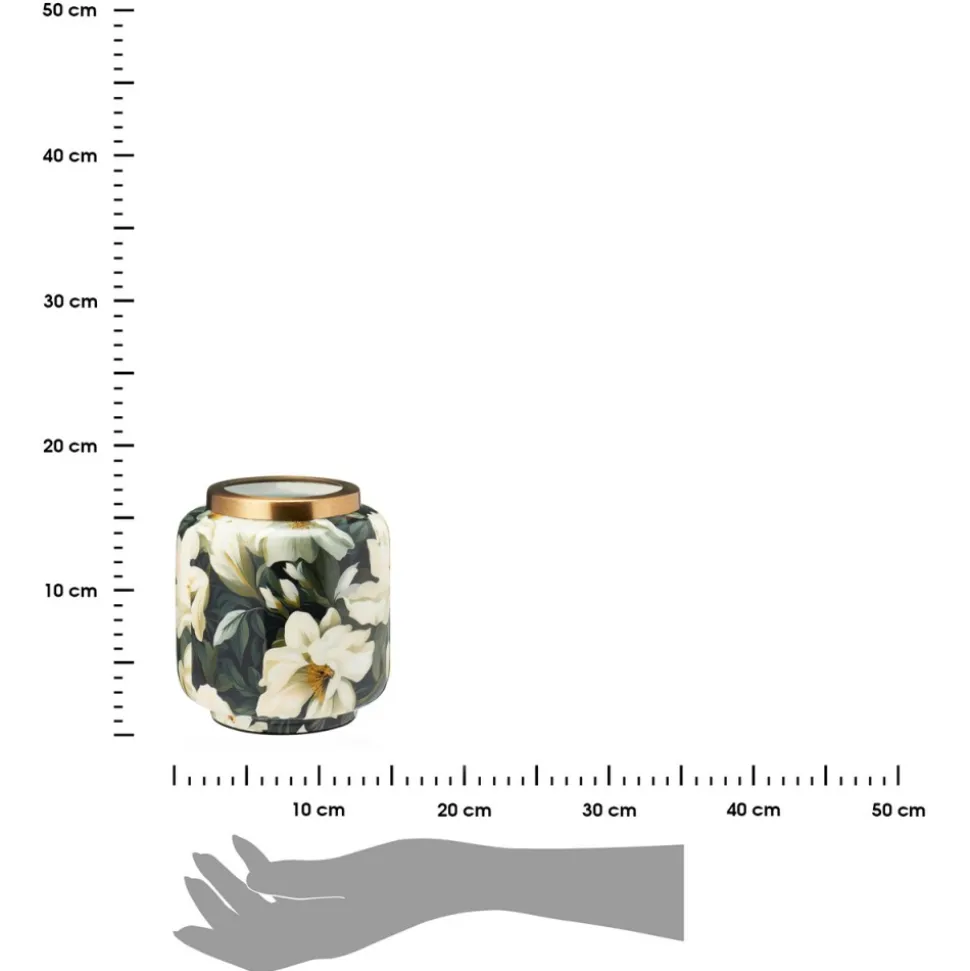 Wazon z kwiatowym nadrukiem 15 cm