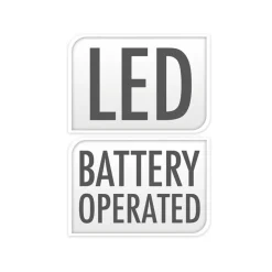 Wianek rattanowy z choinkami Led 40 cm