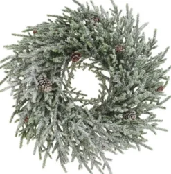 Wianek świąteczny ośnieżony 43 cm * H&S Decoration Clearance