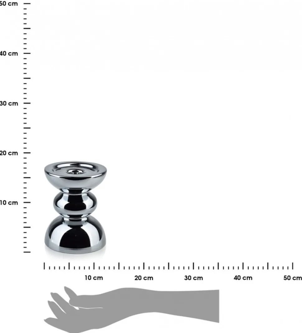 Świecznik Rita srebrny 15 cm