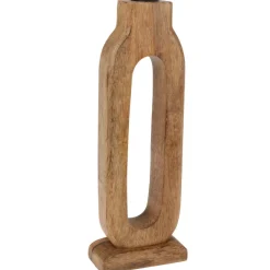 Świecznik z drewna mango beż 30 cm * H&S Decoration Hot