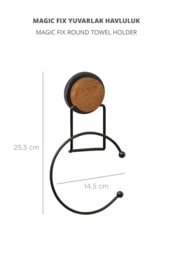 Wieszak ścienny na ręcznik OKY Wood