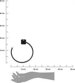 Wieszak ścienny na ręczniki czarny 18 cm