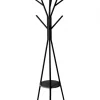 Wieszak na ubrania Tree z półką czarny