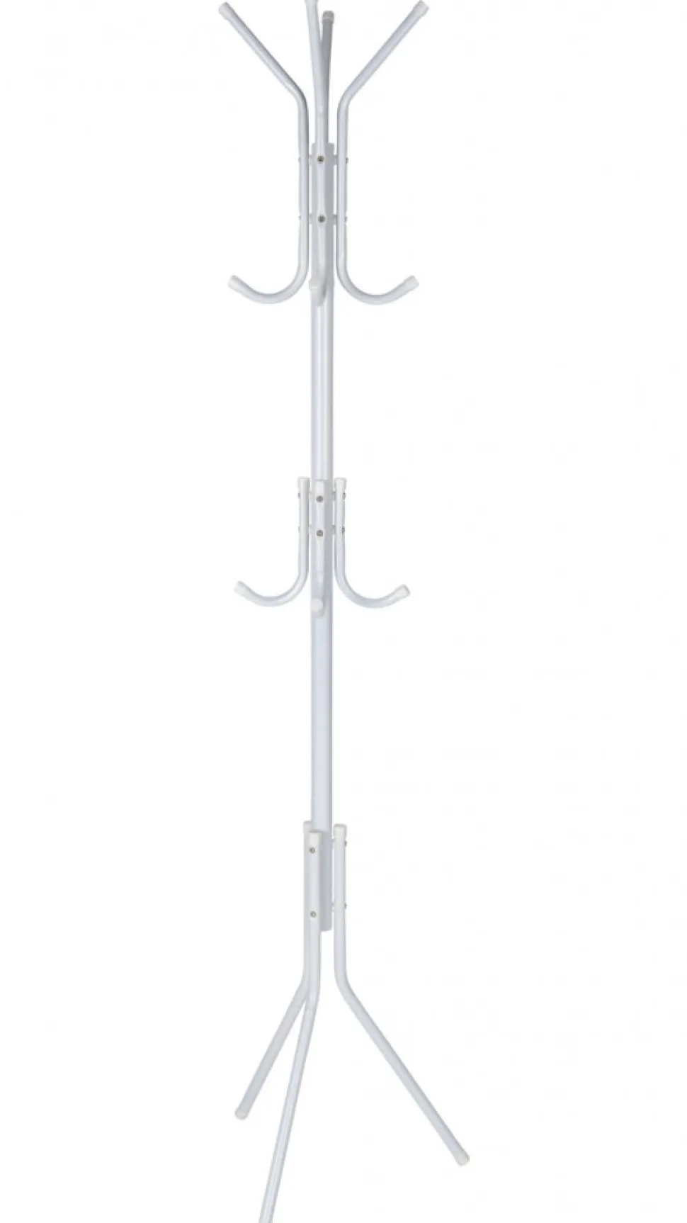 Wieszak stojący metalowy biały 175 cm