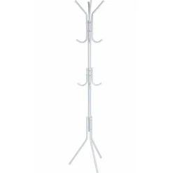 Wieszak stojący metalowy biały 175 cm