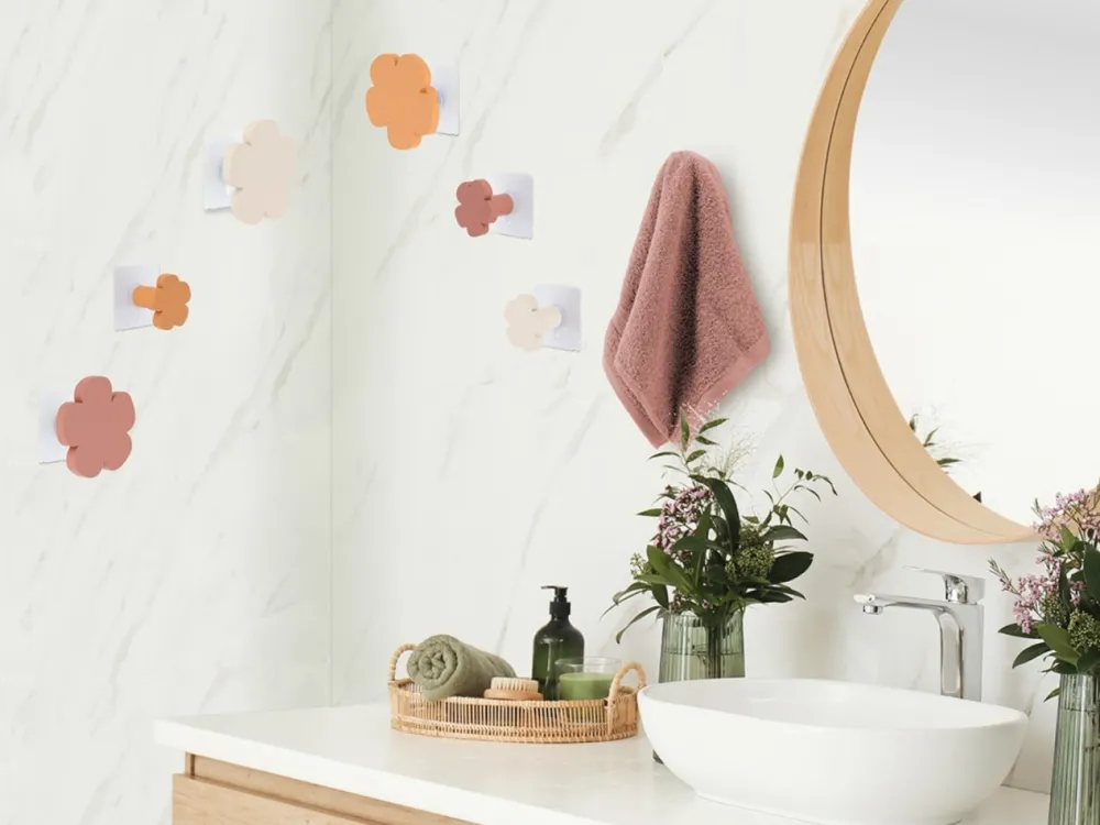 Wieszak ścienny bambusowy D5 FLOWER ivory * TENDANCE Online