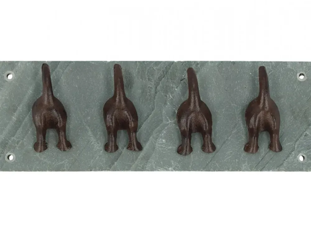 Wieszak ścienny 4 haczyki Psi Ogon 30 cm * Esschert Design Online