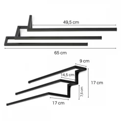 Wieszak ścienny na 3 ręczniki 65 cm * HowHomely Discount