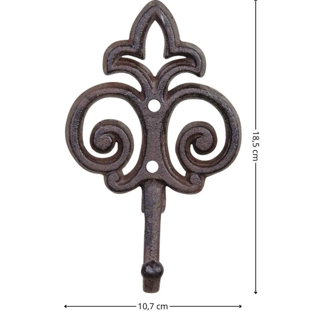 Wieszak Żeliwny na 1 haczyk Ornament Lilia * Esschert Design Outlet