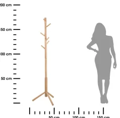 Wieszak na ubrania 7 haków 176 cm beż Bremen * Actona Sale