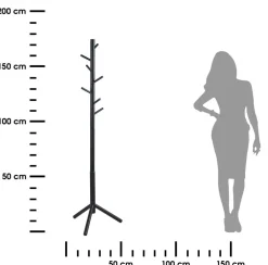 Wieszak na ubrania 7 haków 176 cm czarny Bremen * Actona Discount