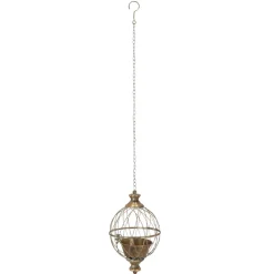 Wisząca metalowa donica z postarzanym efektem h32,5 cm * Esschert Design Sale
