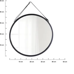 Wiszące lustro okrągłe 38 cm Anes czarne * TENDANCE Best